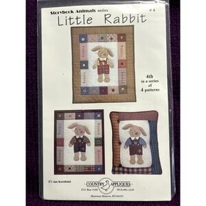 quilt pattern country appliques little Rabbit mini quilt pillow framed quilt